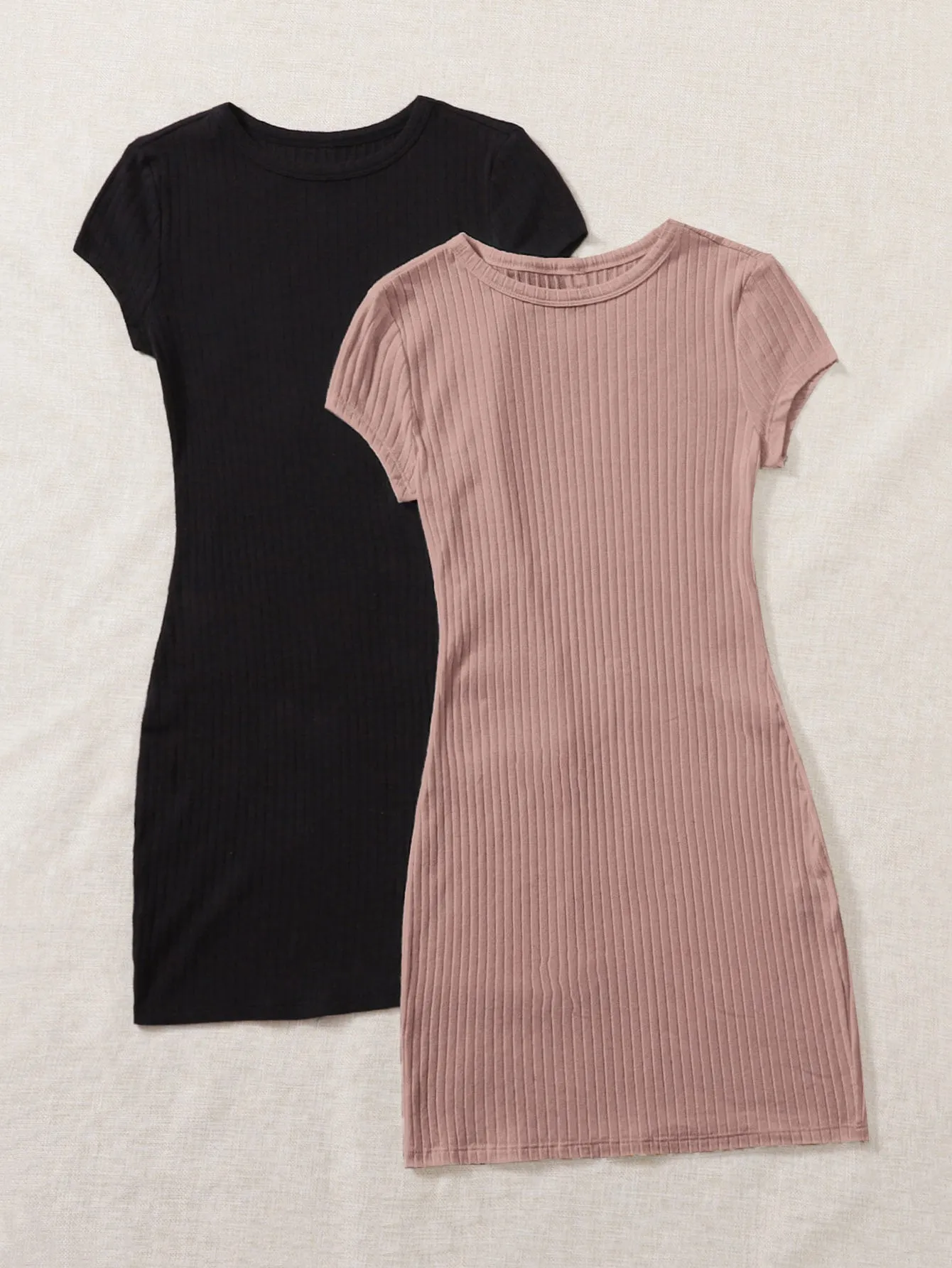 2 Pack Rib-knit Dress