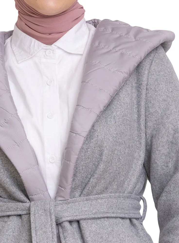 Grey Feather Double Face Jacket