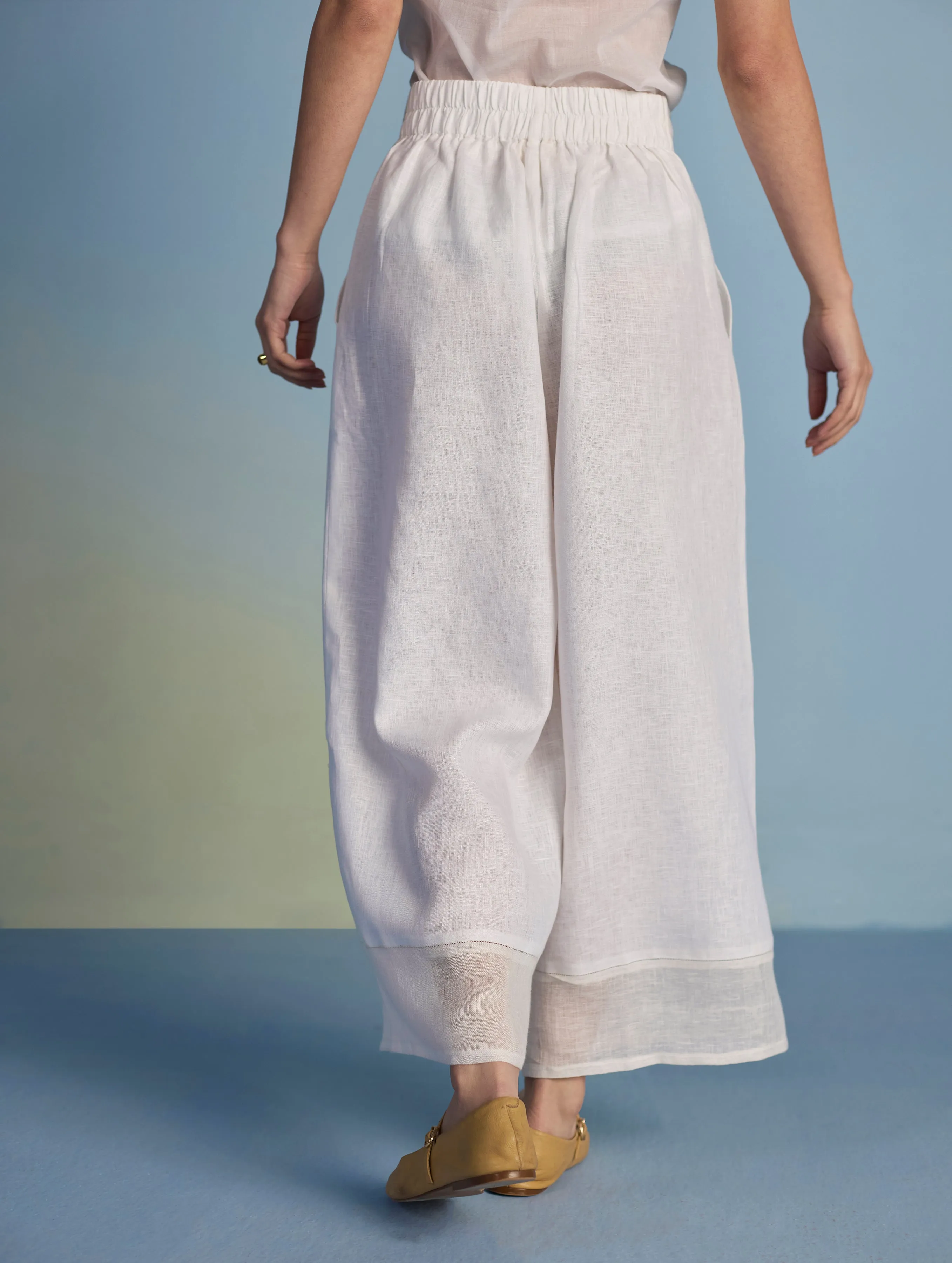 Mapa Linen Culottes - White