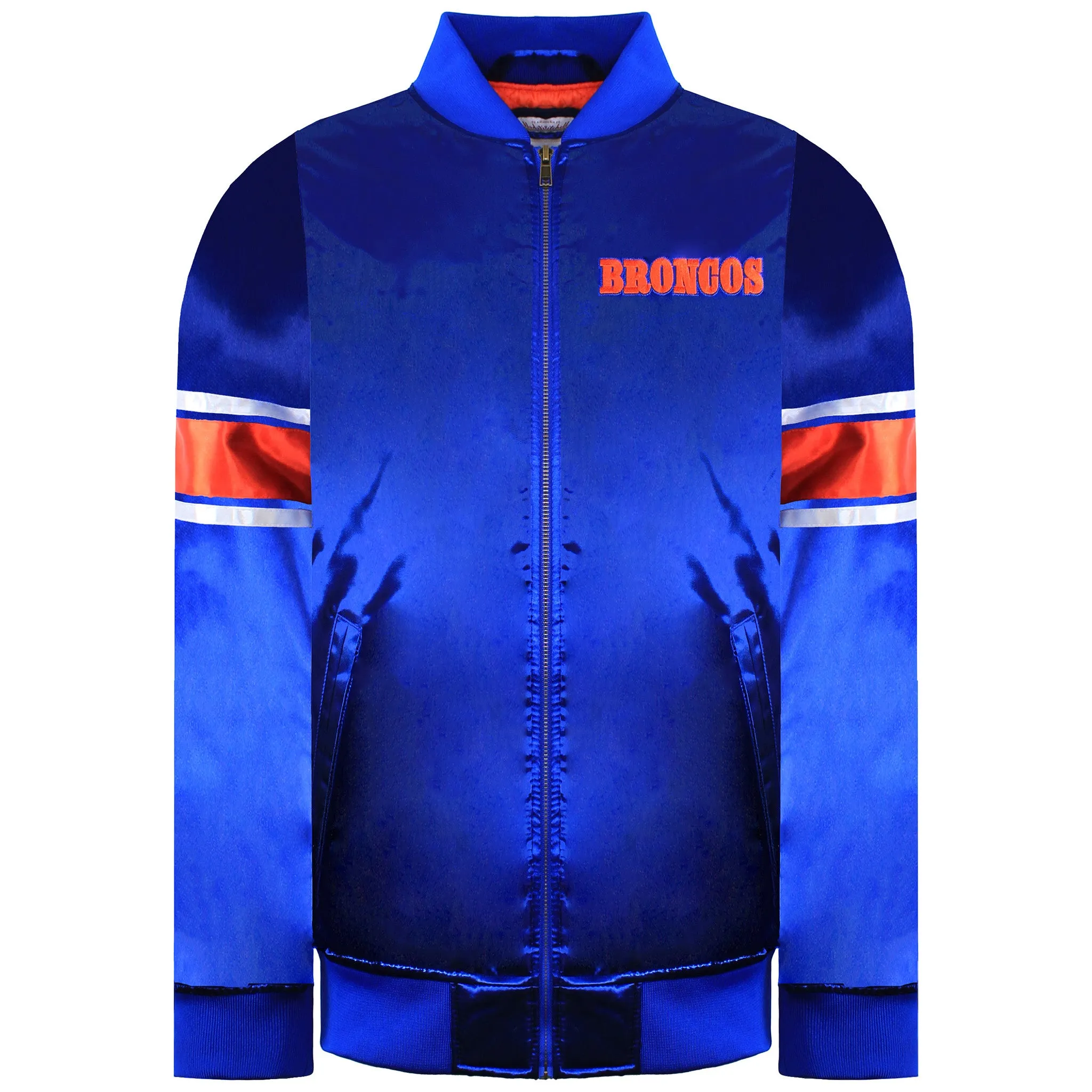 Mitchell & Ness NFL Denver Broncos Heavyweight Satin Bomber Jacket