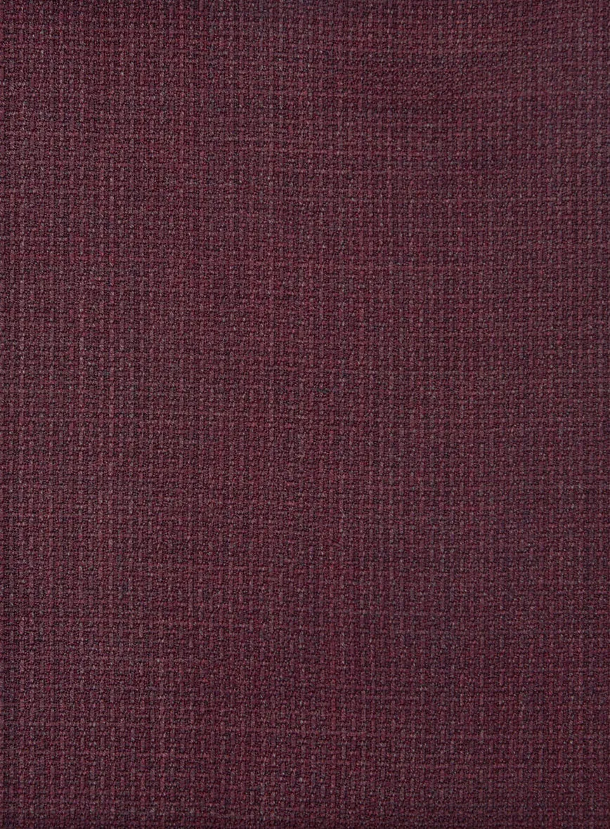Napolean Basket Weave Wine Wool Jacket