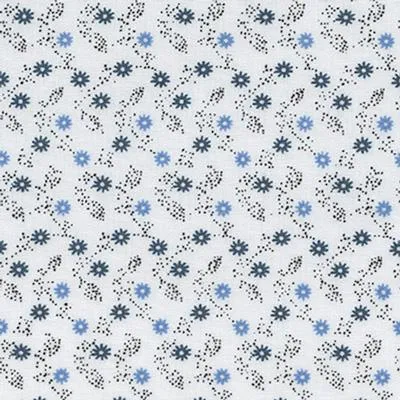 Printed Blue and Green Floral on White Classic Custom Shirt