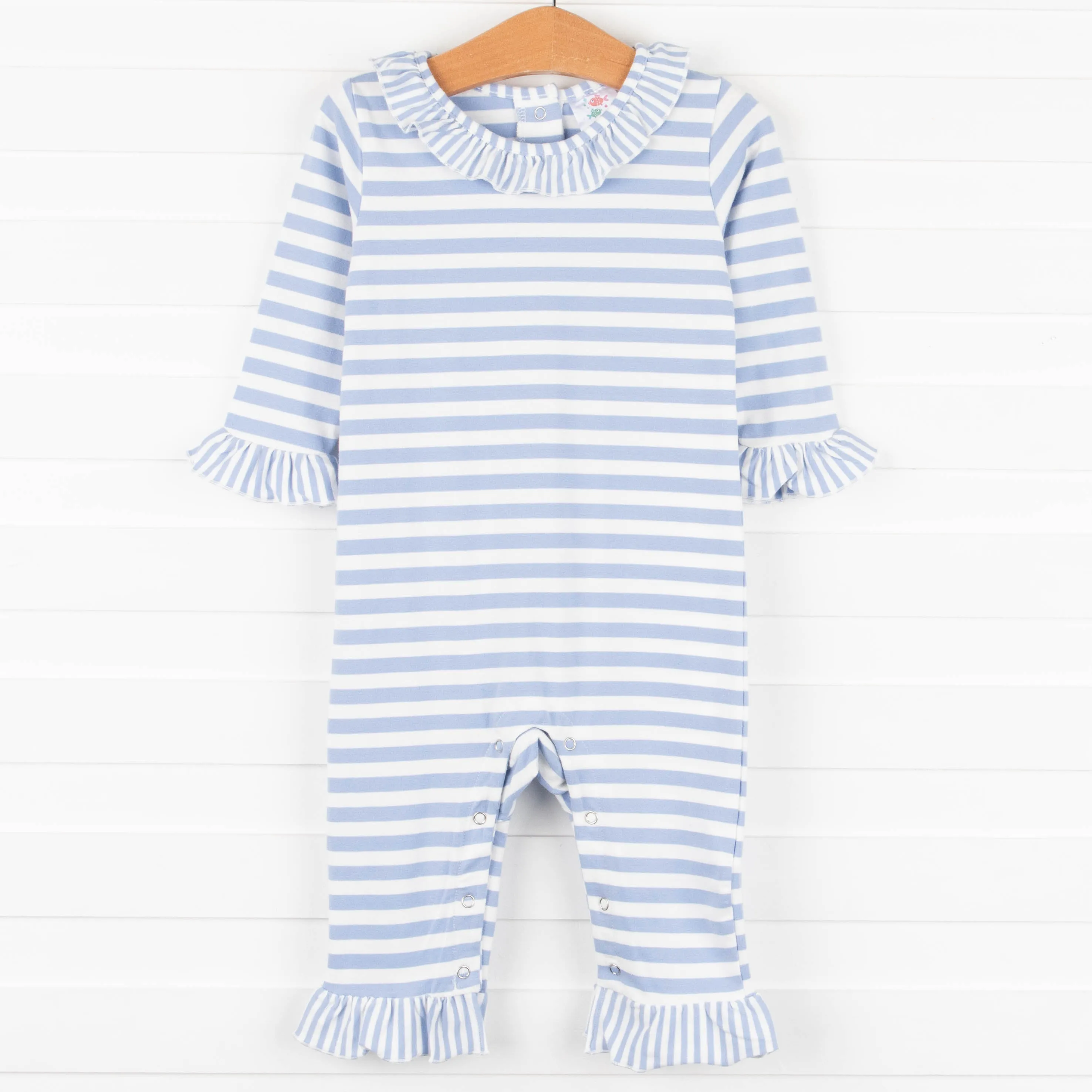 Rylie Romper, Periwinkle Stripe