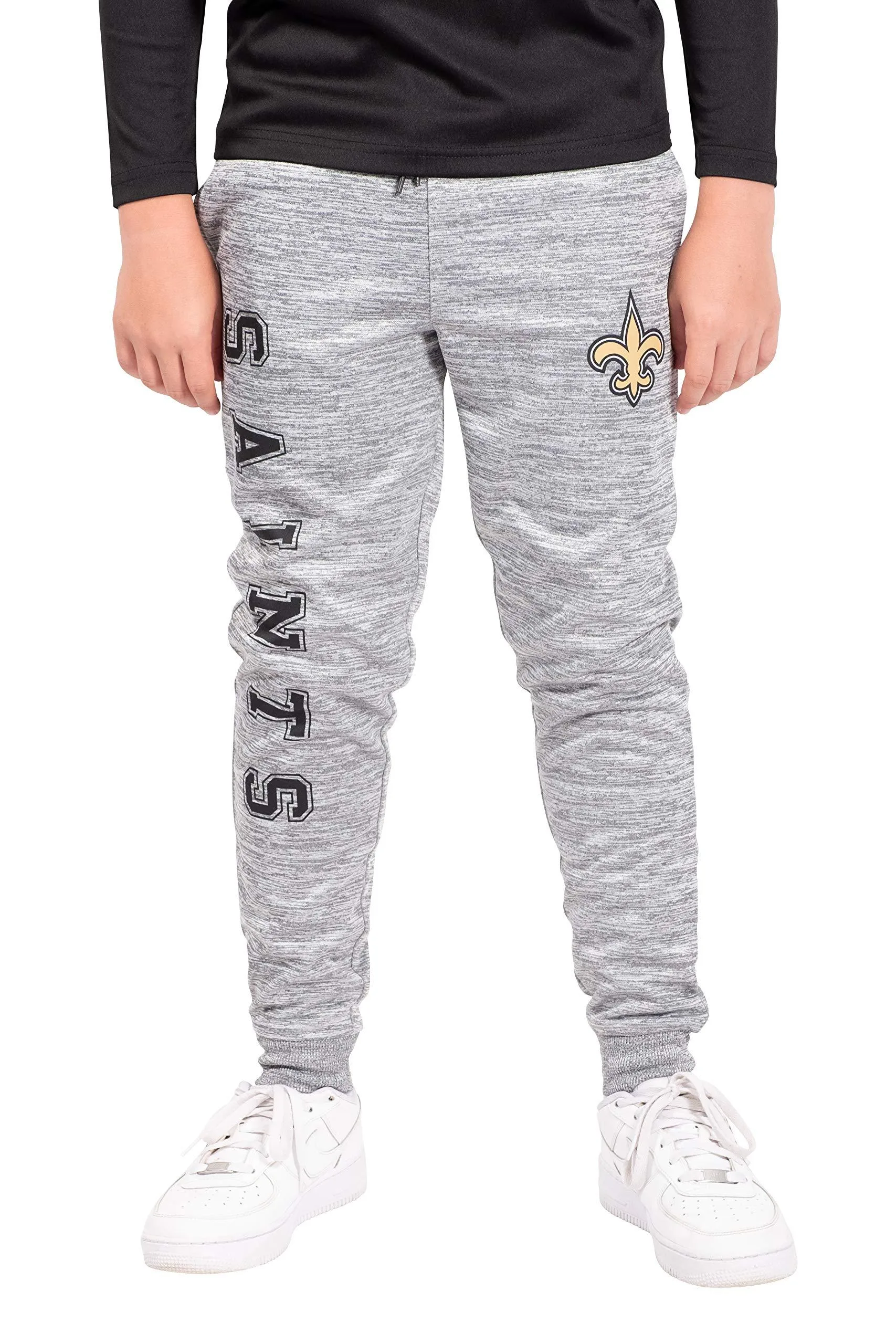 Ultra Game NFL Official Youth Super Soft Game Day Jogger Sweatpants, New Orleans Saints|New Orleans Saints